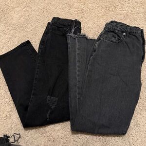 Universal Threads Black Washed Denim Jeans - Classic Straight and Boyfriend Fit